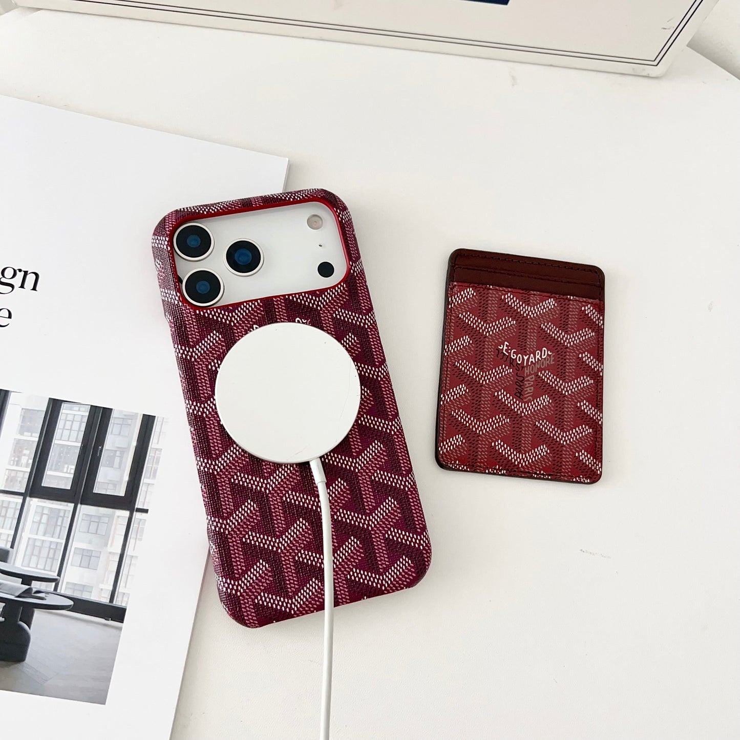 Goyard iPhone 15 Pro Max – MagSafe Premium Phone Case