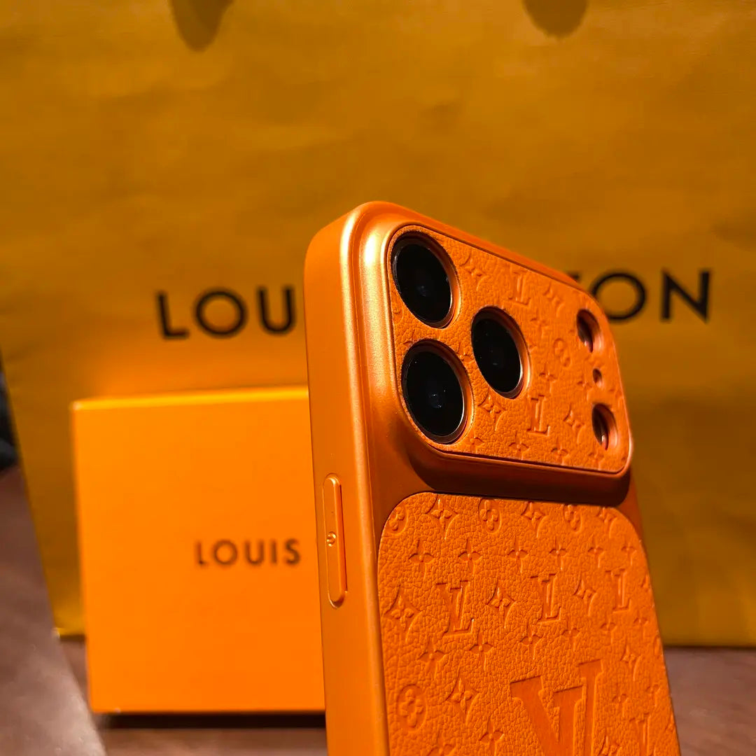 Luxury Orange Louis Vuitton iPhone 17 Case
