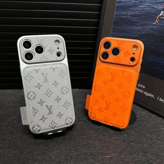 Premium LV Microfiber Leather iPhone Case