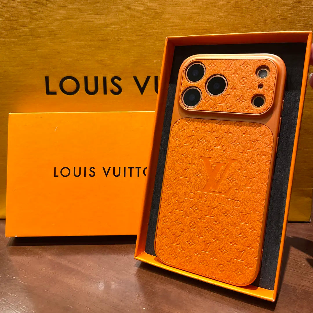 Luxury Orange Louis Vuitton iPhone 17 Case