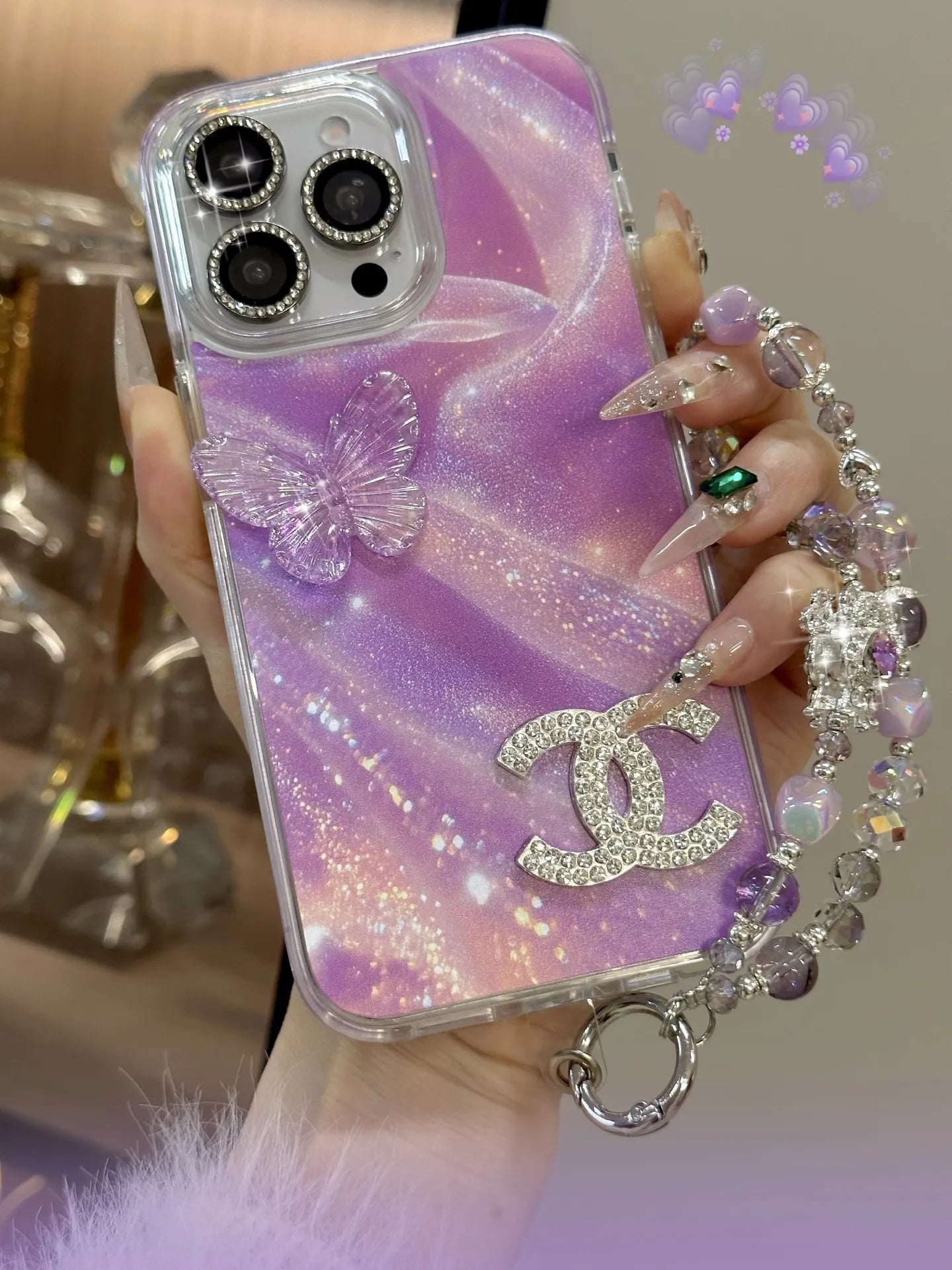 Branded Luxury Pink Chanel & LV & YSL Phone Case – Slim Clear Phone Case