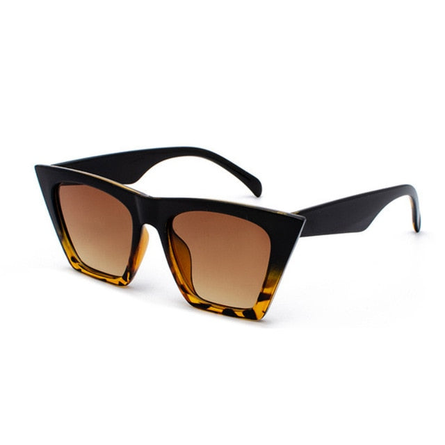 Designer new brand sunglasses Square glasses Personalized cat eyes Colorful sunglasses trend versatile sunglasses uv400 curtain Inspired