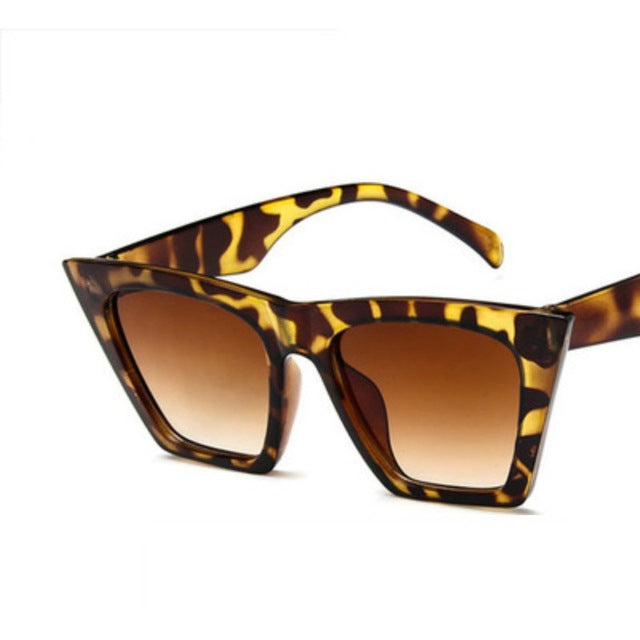Designer new brand sunglasses Square glasses Personalized cat eyes Colorful sunglasses trend versatile sunglasses uv400 curtain Inspired