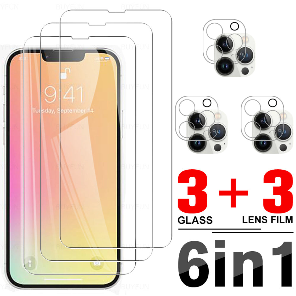 6in1 Tempered Glass For IPhone 13 Pro Max