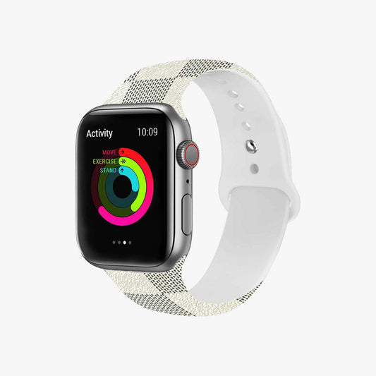 Designer Apple Watch Band | White Check Inspired